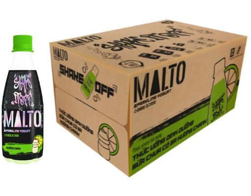 Thùng 24 Chai Sữa Chua Có Ga Chanh Sparkling Yogurt 340ml Malto