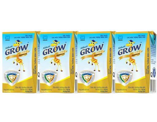 Lốc 4 Hộp Sữa Dinh Dưỡng Pha Sẵn Abbott Grow Gold Hương Vani 110ml Abbott