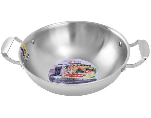 Chảo Sâu Inox 304 Ba Lớp Đáy Từ 20cm Ticook