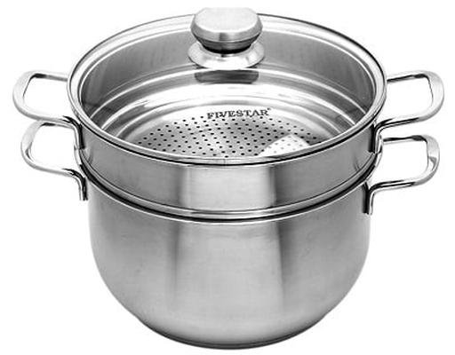 Bộ 2 Nồi Xửng Inox 430 24cm ST24-3DG Fivestar