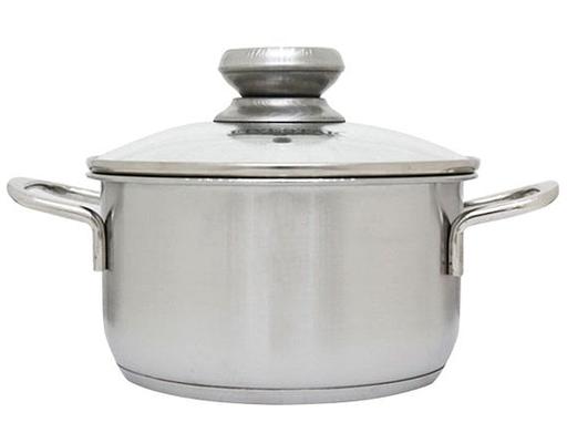 Nồi Inox 3 Đáy Nắp Kính 16cm Fivestar