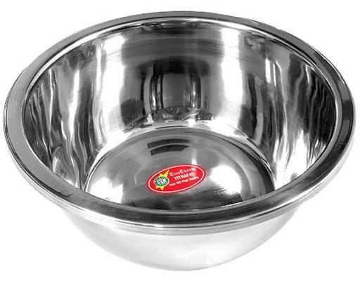 Thau Sâu Mép Vuông Inox 430 - 24cm Tithafac