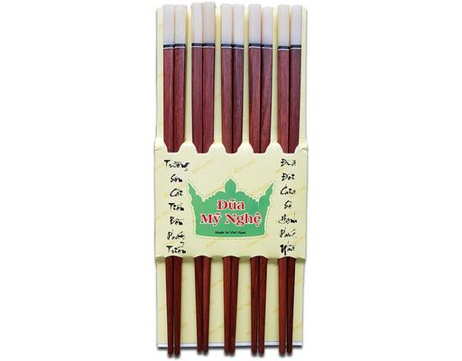 Đũa Trường Sơn Cẩm Ghép Ốc 5 Đôi Gỗ Trường Sơn