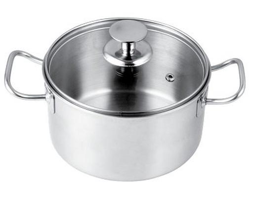 Nồi Inox 304 3 Lớp Nắp Kính Bếp Từ 20cm Ticook
