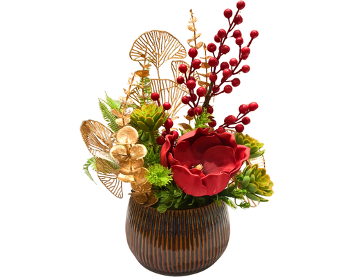 Bình Hoa Mix Mộc Lan Sen Đá Cắm Sẵn 45cm 6532 Tùng Anh
