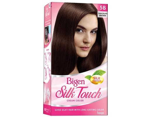 Kem Nhuộm Tóc Silk Touch Màu 5B - Nâu Socola 80ml Bigen