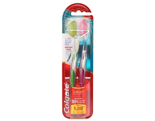 Bàn Chải Đánh Răng Slimsoft Advanced 2 Cây Colgate