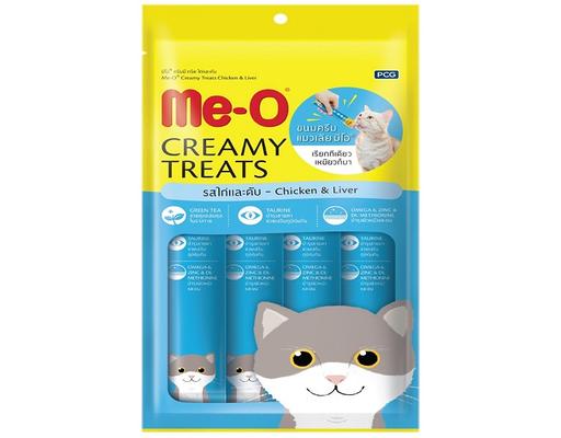 Thức Ăn Cho Mèo Bánh Thưởng Dạng Kem Vị Gà Và Gan 60g Me-O