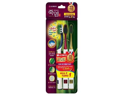 Bàn Chải Đánh Răng Chăm Sóc Răng Ê Buốt 3 Cây Bamboo Salt