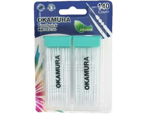 Tăm Nhựa 140 Cây (2 Hộp/Vỉ ) Okamura