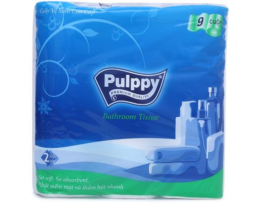 Giấy Vệ Sinh Cao Cấp 9 Cuộn Pulppy