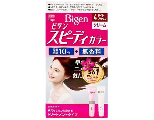 Kem Nhuộm Tóc Speedy Color Cream 4 - Màu Nâu Ca-ra-men 80ml Bigen
