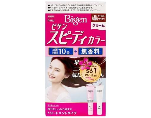Kem Nhuộm Tóc Speedy Color Cream 4Na - Màu Nâu 80ml Bigen