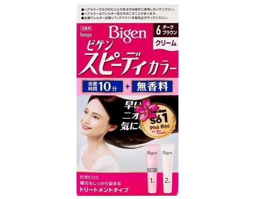 Kem Nhuộm Tóc Speedy Color Cream 6 - Màu Nâu Đen 80ml Bigen
