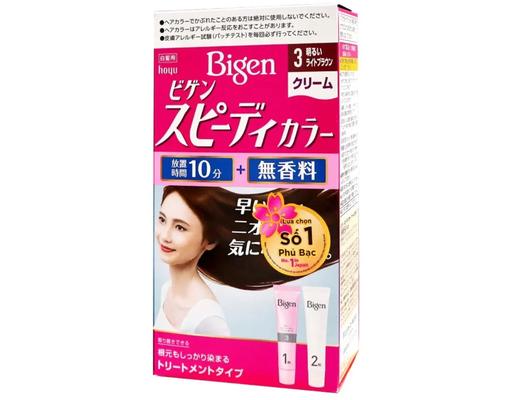 Kem Nhuộm Tóc Speedy Color Cream 3 - Màu Nâu Nhạt 80ml Bigen
