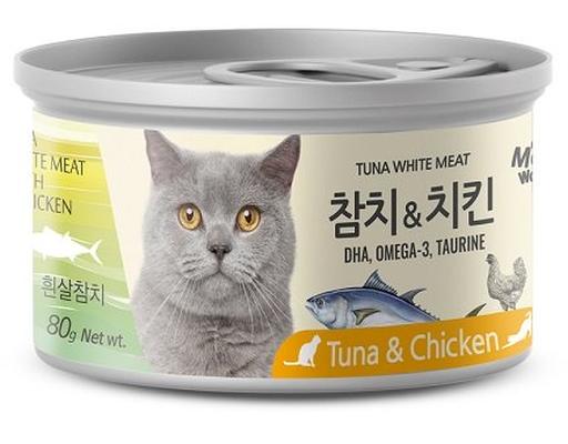 Pate Cho Mèo Cá Ngừ Trắng & Gà 80g Meowow