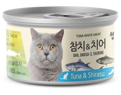 Pate Cho Mèo Cá Ngừ Trắng & Cá Cơm 80g Meowow