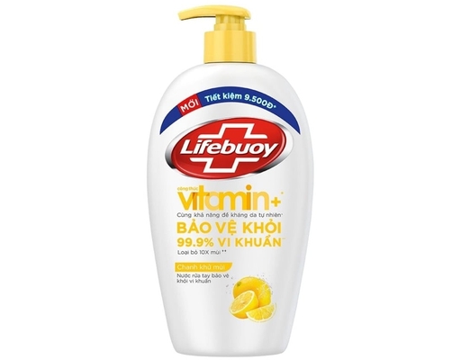 Nước Rửa Tay Vitamin Chanh Khử Mùi Cho Tay Làm Bếp 450g Lifebuoy