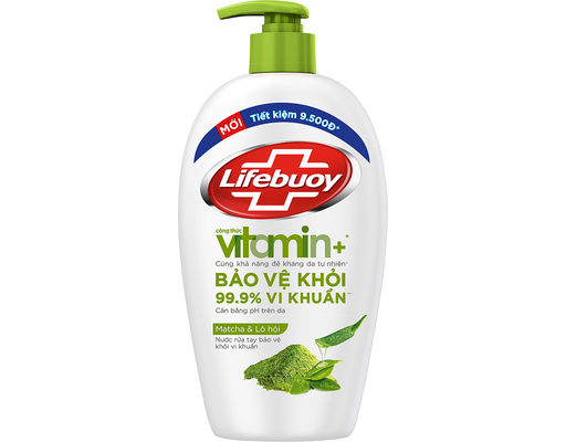 Nước Rửa Tay Vitamin Matcha & Lô Hội 450g Lifebuoy
