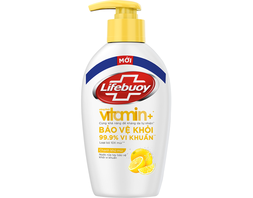 Nước Rửa Tay Vitamin Chanh Khử Mùi Cho Tay Làm Bếp 180g Lifebuoy
