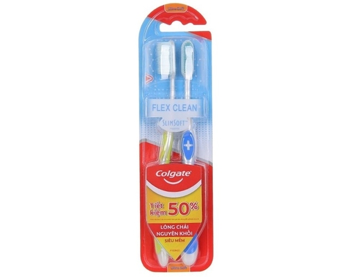Bàn Chải Đánh Răng Slimsoft Flex Clean 2 Cây Colgate