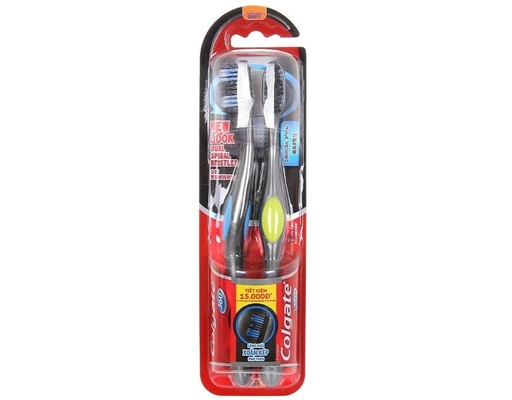 Bàn Chải Đánh Răng 360 Charcoal Spiral 2 Cây Colgate