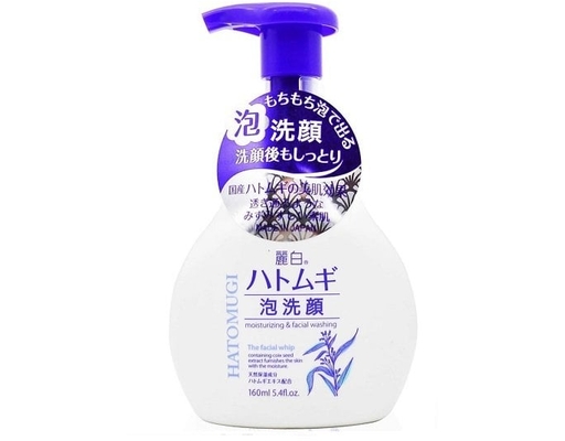 Sữa Rửa Mặt Ý Dĩ Tạo Bọt Dưỡng Ẩm, Sáng Da 160ml Hatomugi