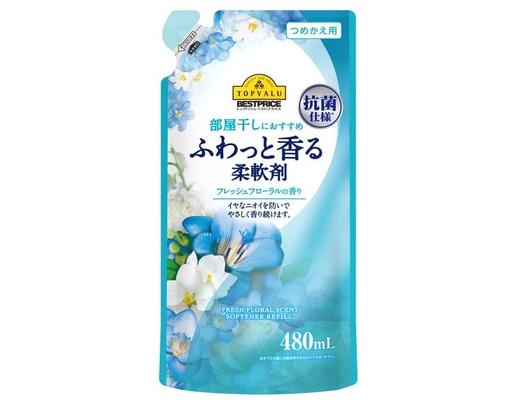 Nước Xả Vải Kháng Khuẩn Hương Hoa Tươi Mát 480ml TOPVALU
