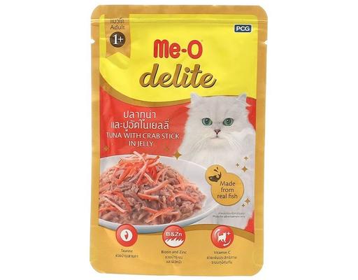 Thức Ăn Cho Mèo Trưởng Thành Vị Cá Ngừ & Thanh Cua 70g Me-O