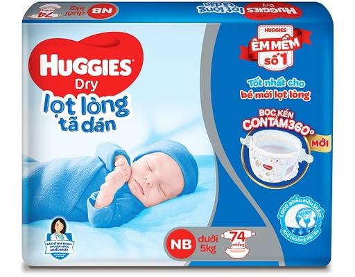 Huggies Tã Dán Sơ Sinh NB74 Cho Trẻ Sơ Sinh- 5kg