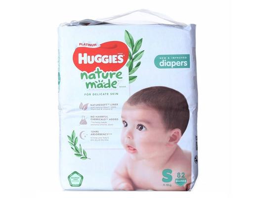 Huggies Tã Dán Platinum Nature Made S82 Cho Bé Từ 4-8kg 82 Miếng