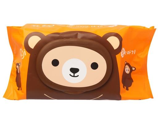 Khăn Ướt Không Mùi Hình Con Gấu 100 Tờ Agi