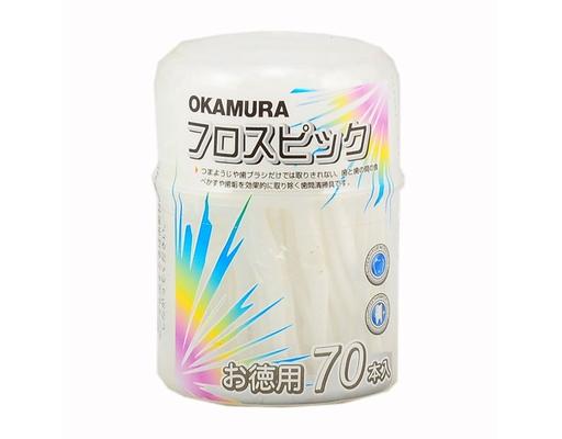 Tăm Chỉ Nha Khoa Kẽ Răng 70 Cây Okamura
