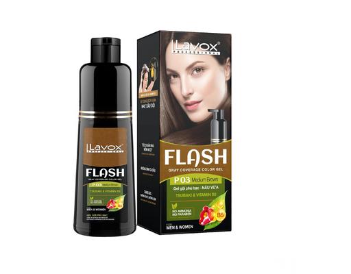 Gel Gội Phủ Bạc & Vitamin B5 Màu Nâu Vừa 200ml Lavox