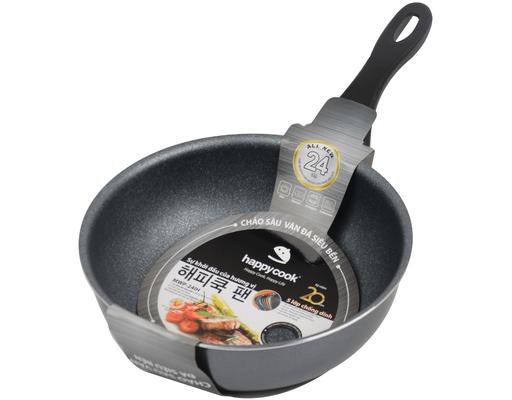 Chảo Sâu Chống Dính Vân Đá Bếp Từ 24cm CDD-24IH Happy Cook